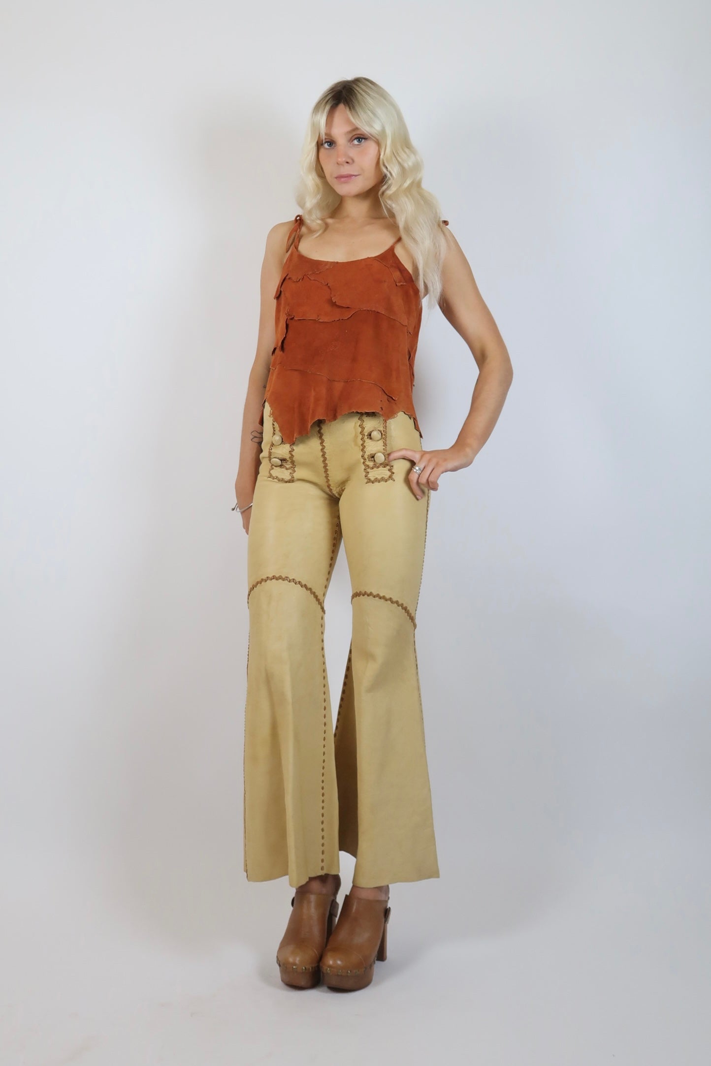 1970s suede camisole