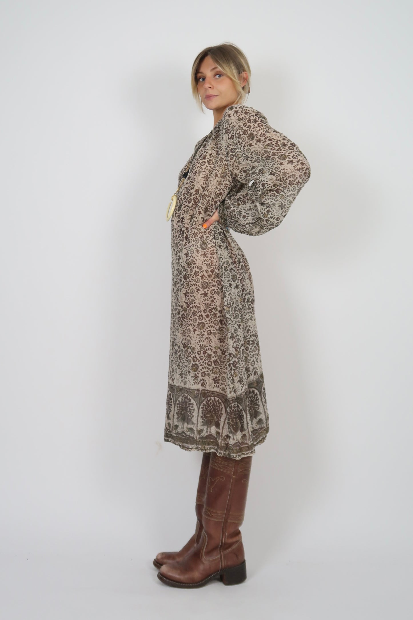 1970s sheer adini dress