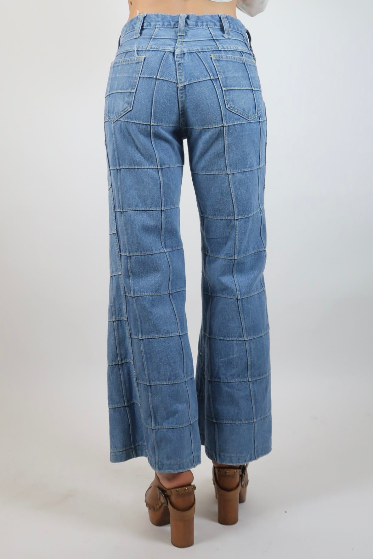 1970s windowpane jeans