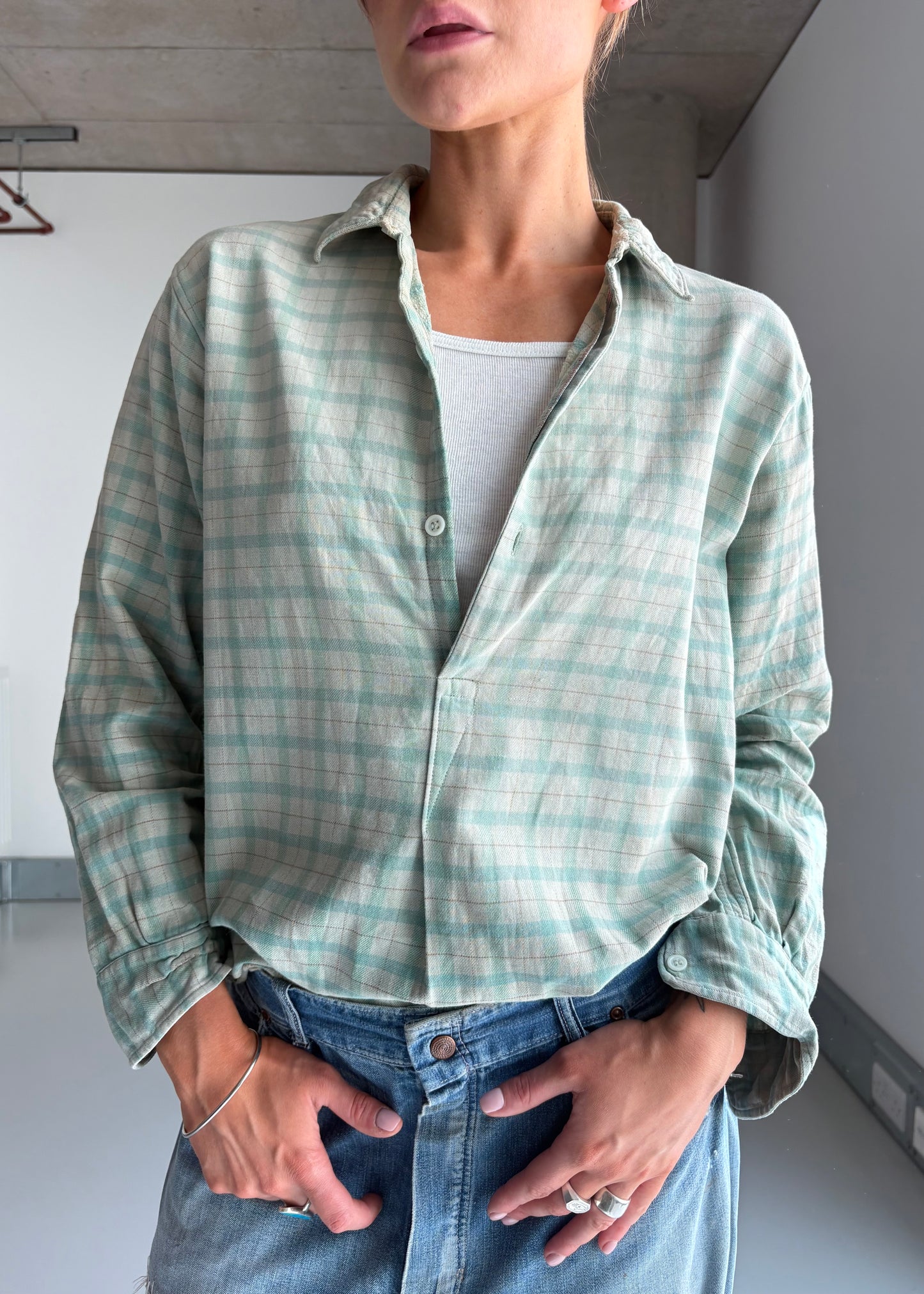 Sun faded French WORKSHIRT