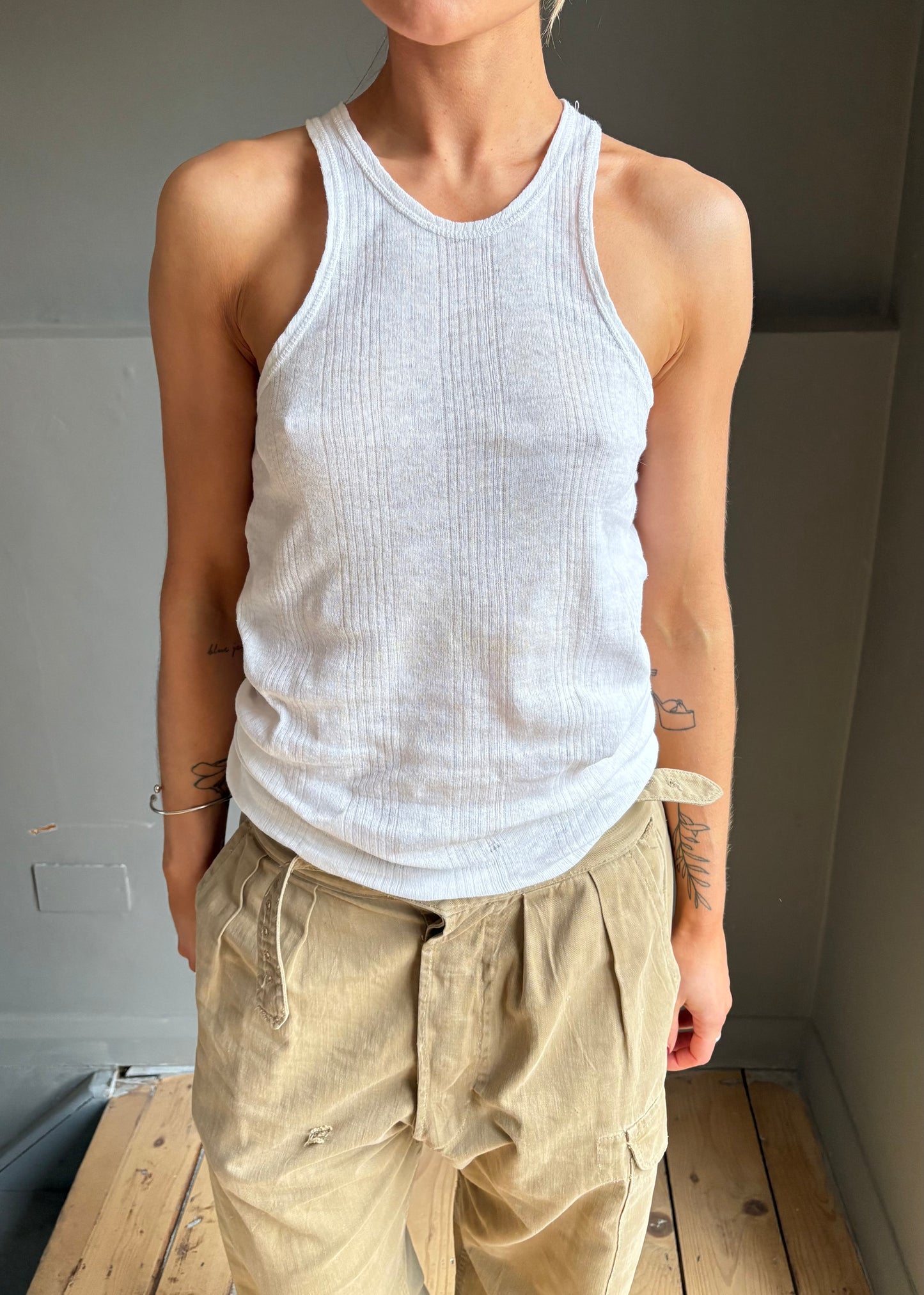 1950s racer back tank