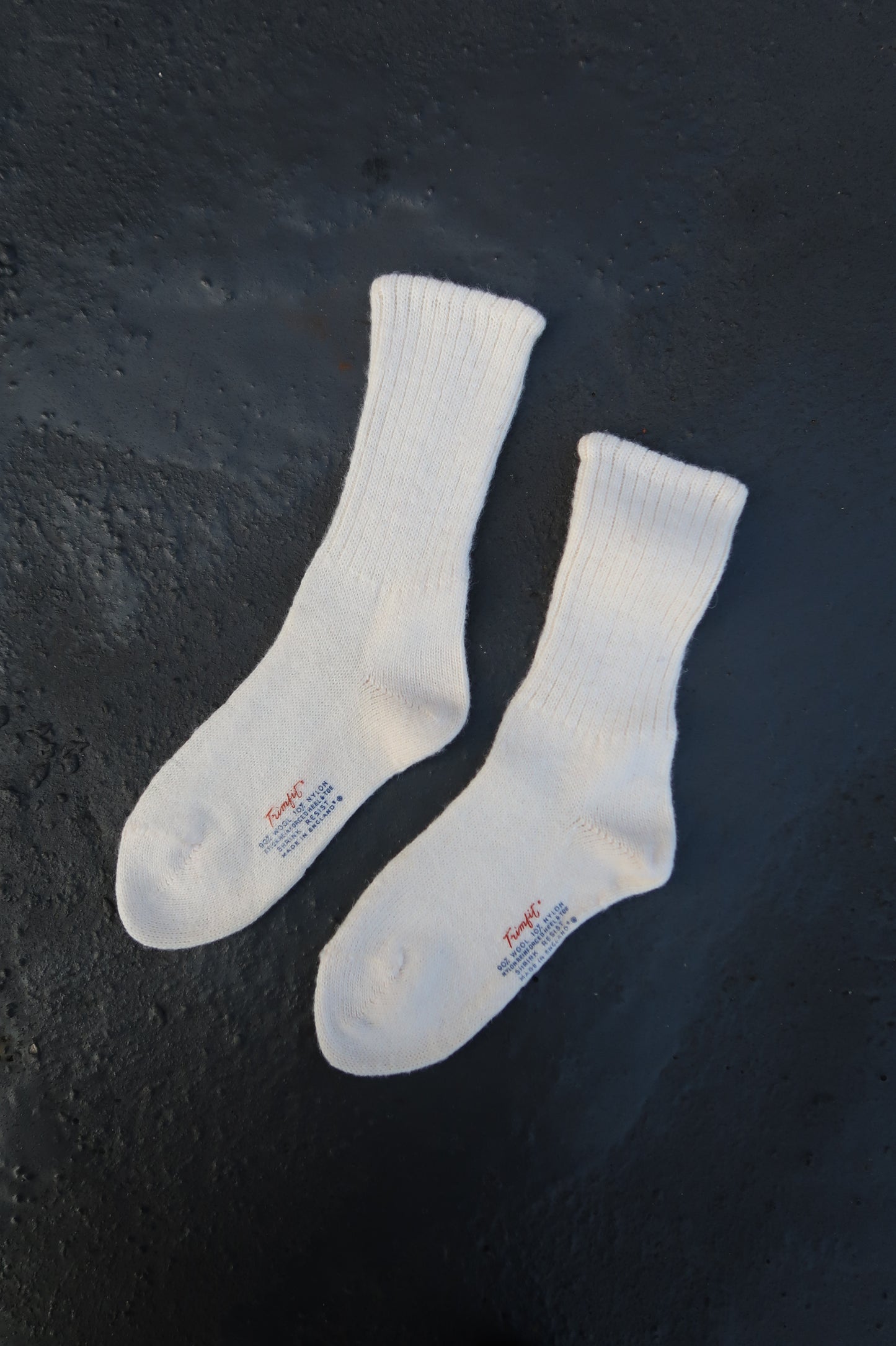 Cream wool socks