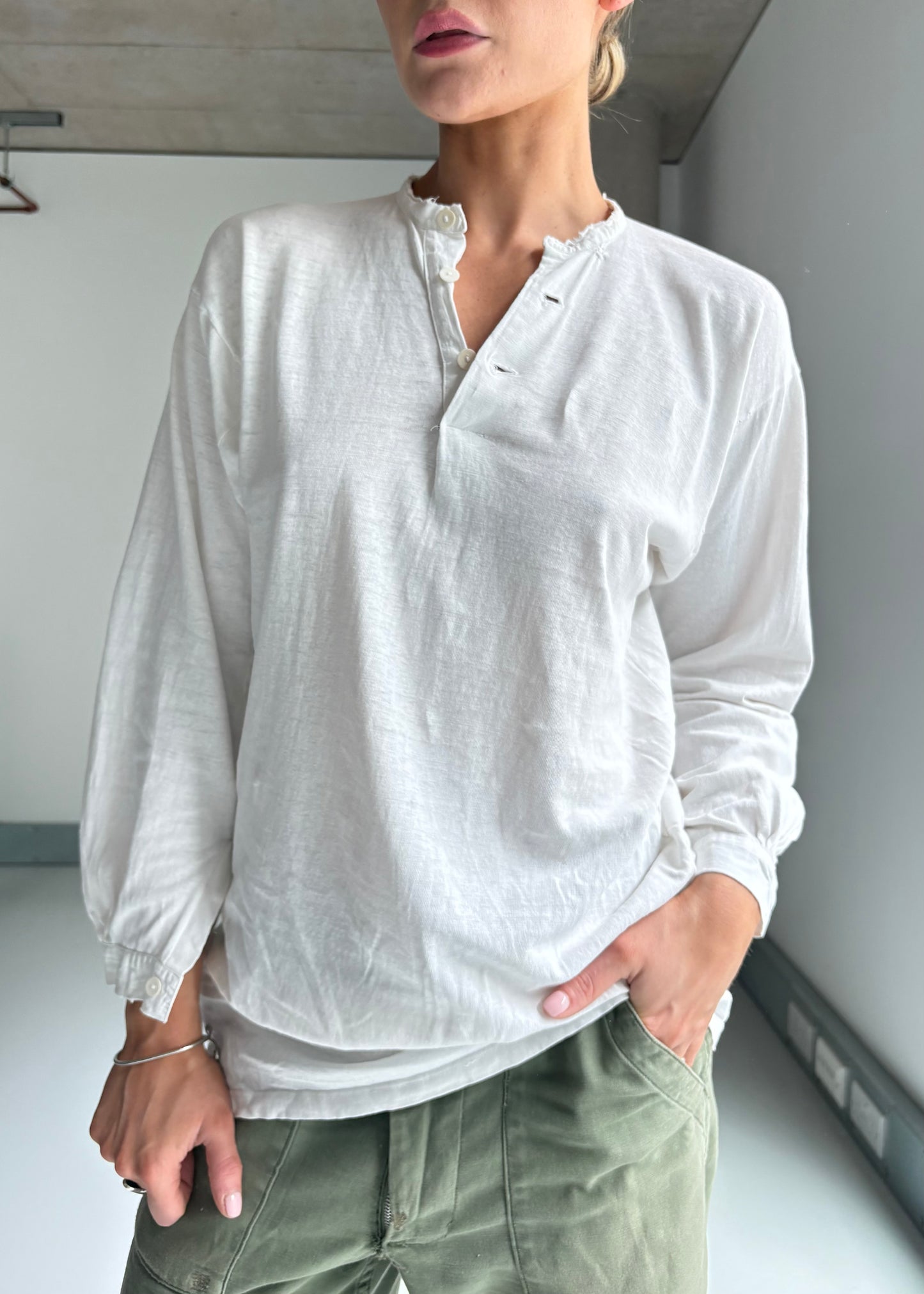 Soft cotton Henley