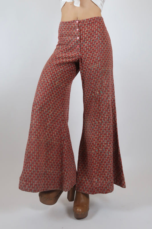1970s Indian cotton flares