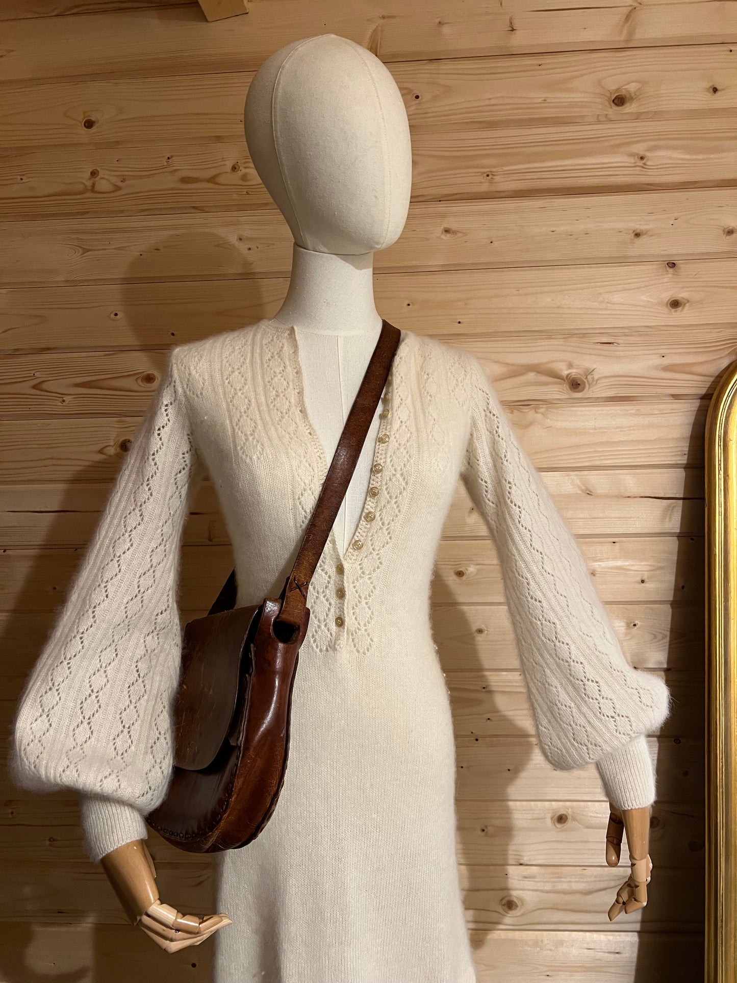 1970s angora knit dress